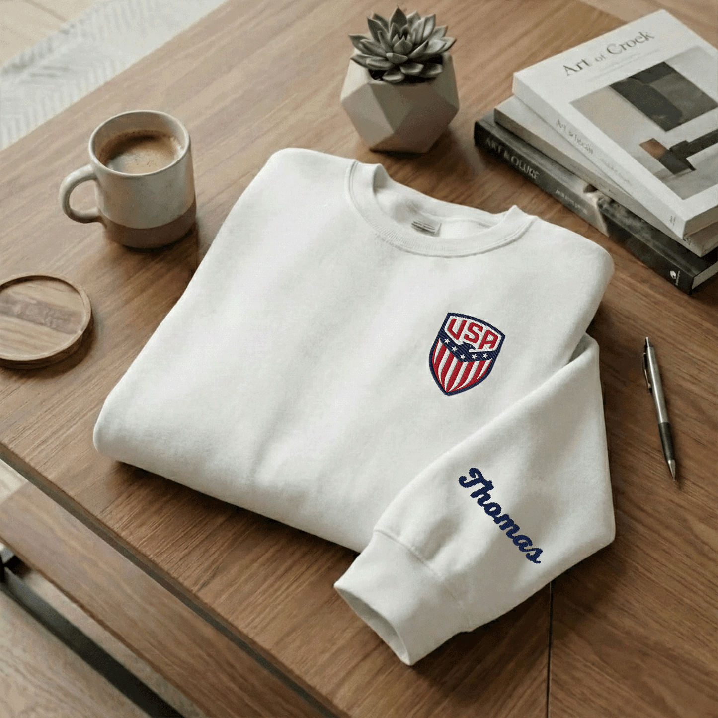America 250th Anniversary Embroidered Sweatshirt — Patriotic Keepsake Gift for Family