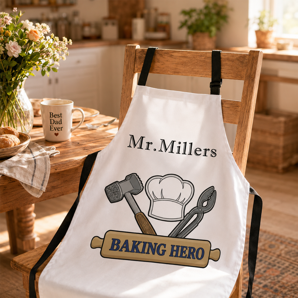 Baking Hero Apron – Funny Baking & Cooking Gift for Dad