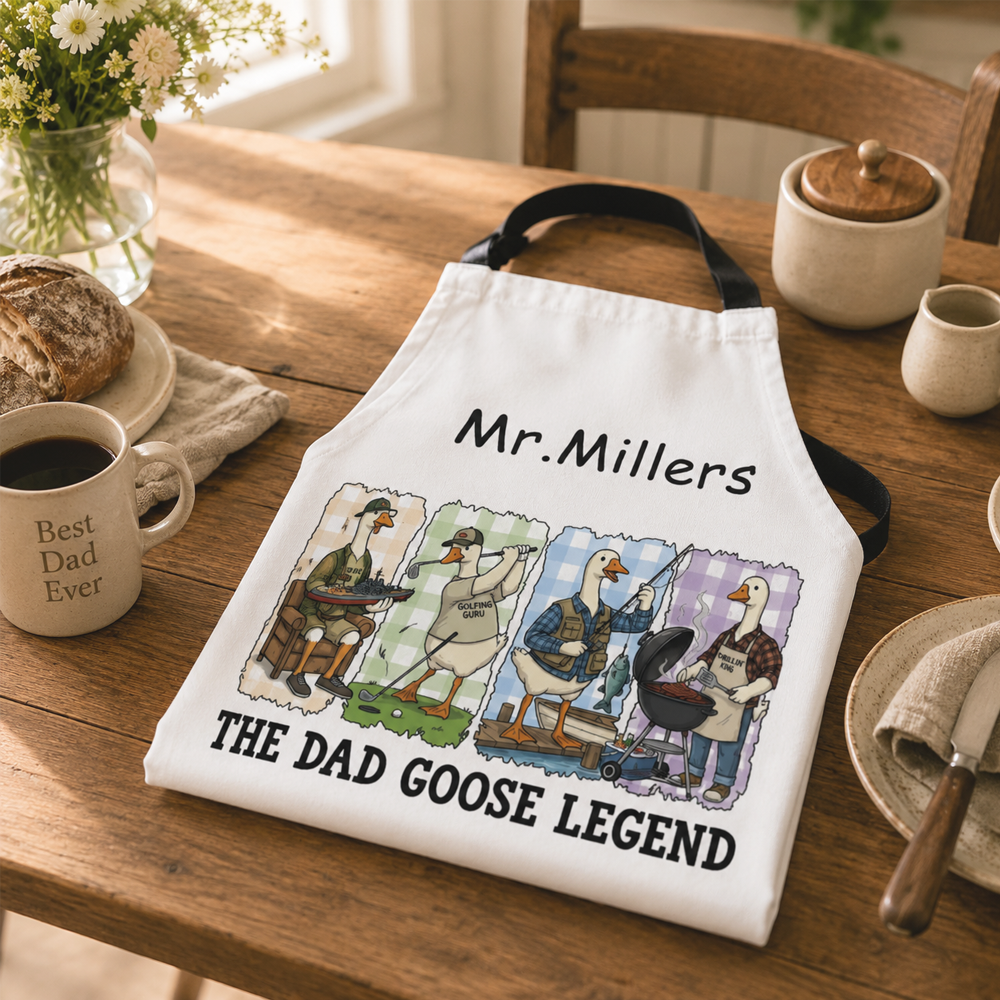 The Dad Goose Legend Apron – Funny Father’s Day Cooking & BBQ Gift for Dad