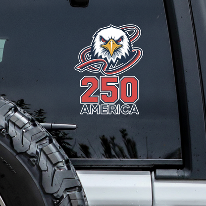 America 250 Window Decal Sticker – USA Semiquincentennial Celebration