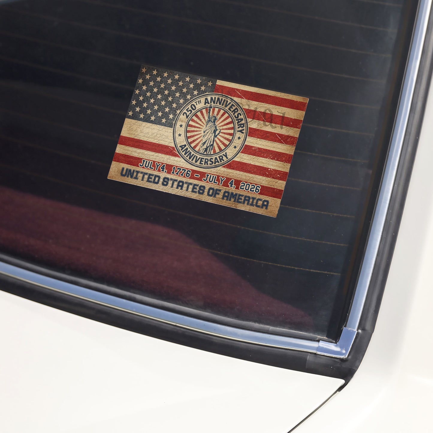 America 250 Patriotic Decal Sticker – Waterproof Vinyl Window Decal