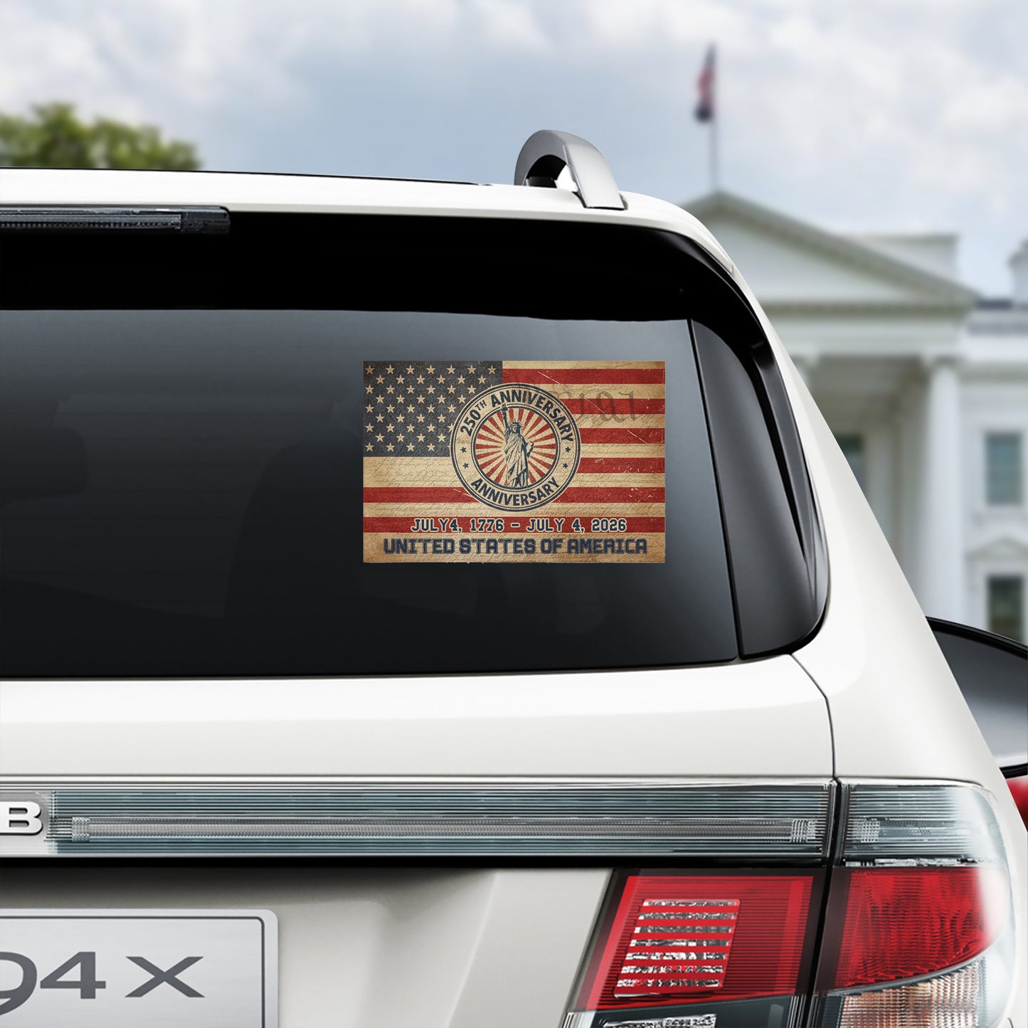 America 250 Patriotic Decal Sticker – Waterproof Vinyl Window Decal