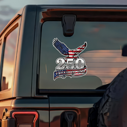 USA 250 Commemorative Window Decal – American Heritage Vinyl Sticker