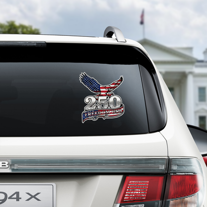USA 250 Commemorative Window Decal – American Heritage Vinyl Sticker