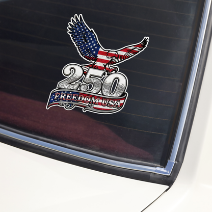 USA 250 Commemorative Window Decal – American Heritage Vinyl Sticker