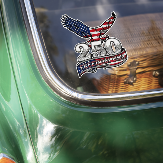 USA 250 Commemorative Window Decal - American Heritage Vinyl Sticker