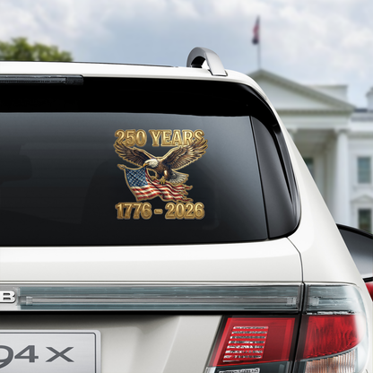 America's 250th Anniversary Car Decal – Patriotic Vinyl Sticker