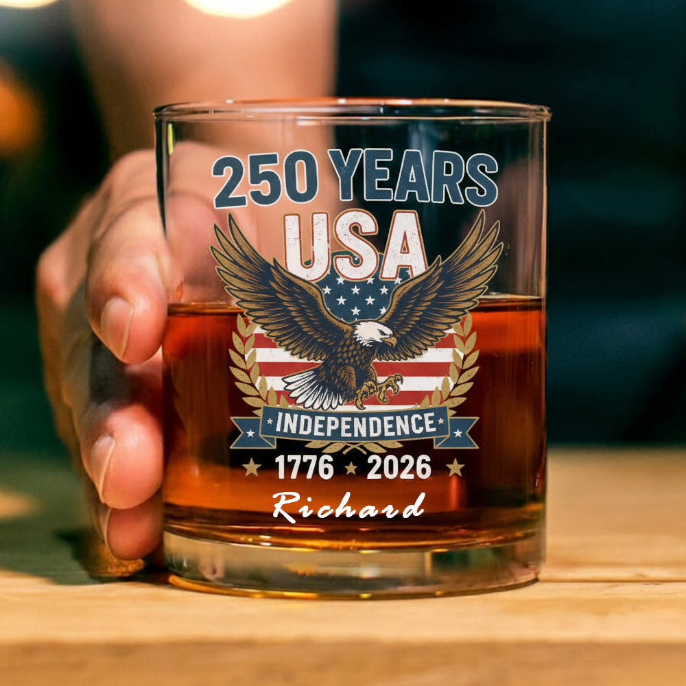 250 Years America 1776 - 2026 Whiskey Glass