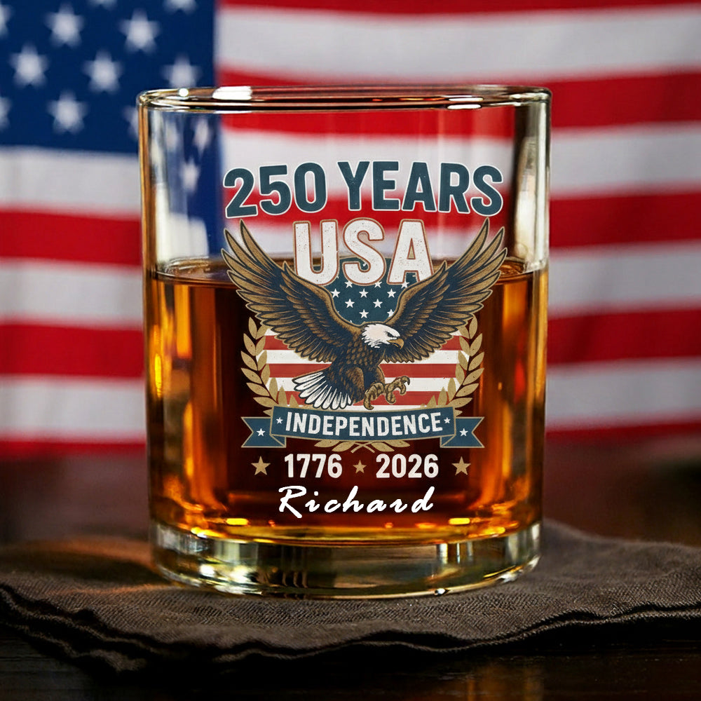 250 Years America 1776 - 2026 Whiskey Glass