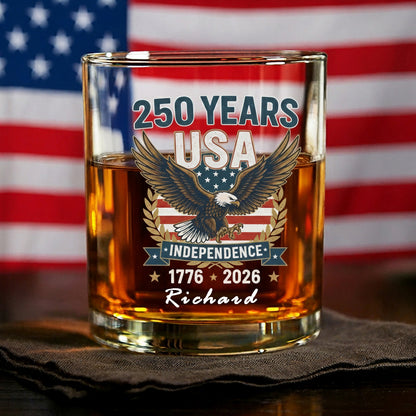 250 Years America 1776 - 2026 Whiskey Glass