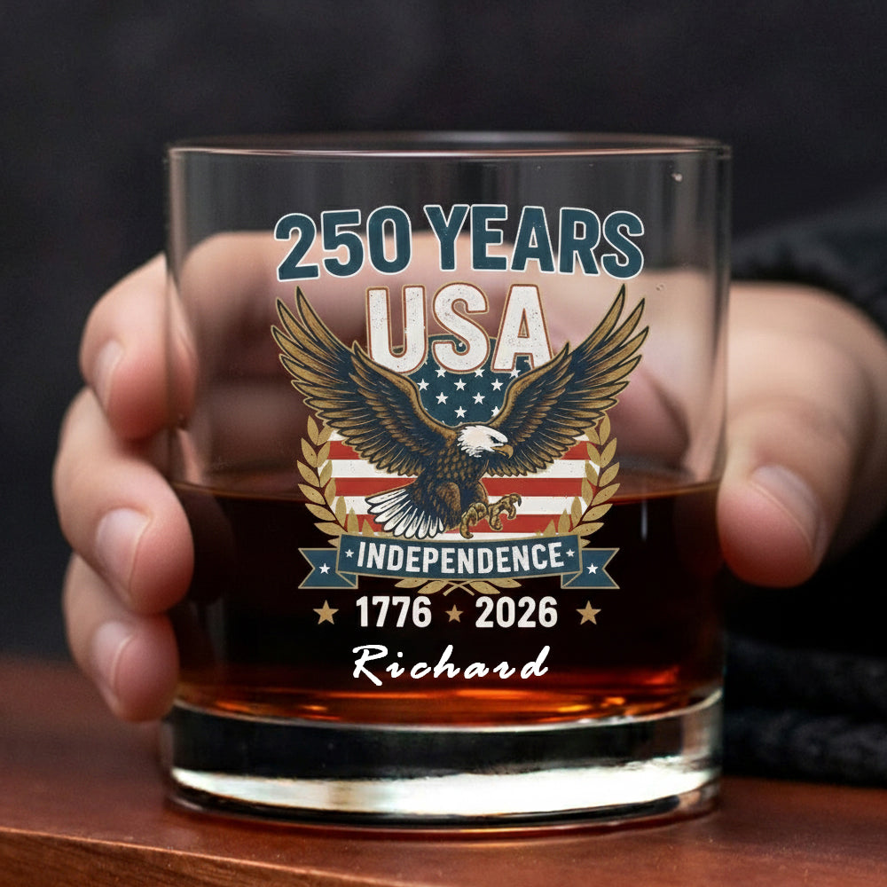 250 Years America 1776 - 2026 Whiskey Glass