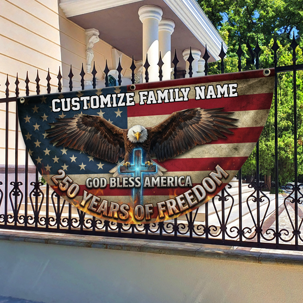 USA Semiquincentennial 1776–2026 Non-Pleated Fan Flag