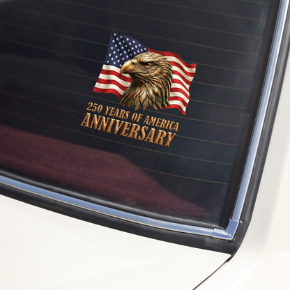 USA 250 Liberty Window Decal – American Anniversary Vinyl Sticker