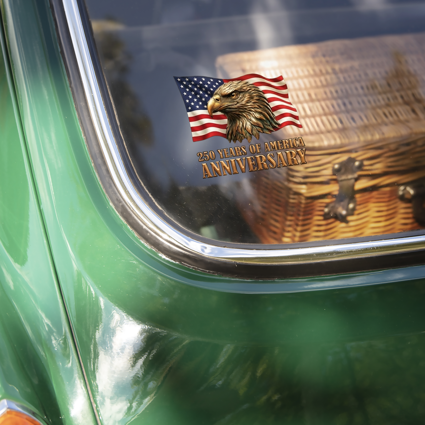 USA 250 Liberty Window Decal – American Anniversary Vinyl Sticker
