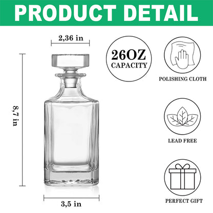 250 Years USA 250th Birthday 1776-2026 Eagle Flag Decanter