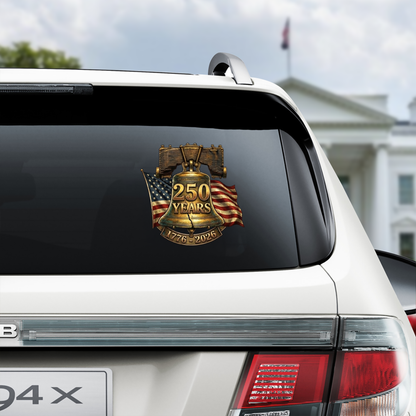 America 250 Heritage Decal Sticker – Patriotic Vinyl Window Art