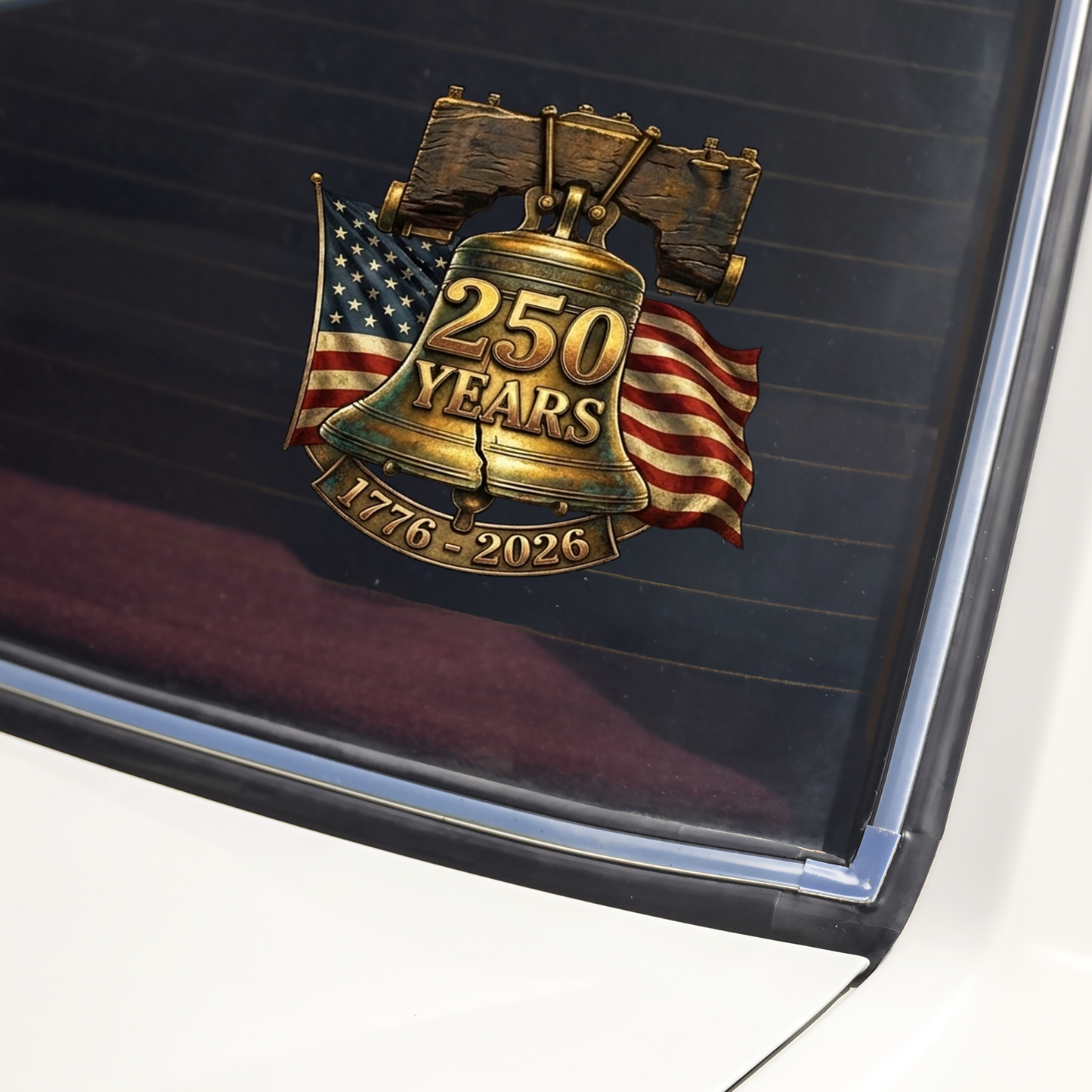 America 250 Heritage Decal Sticker – Patriotic Vinyl Window Art