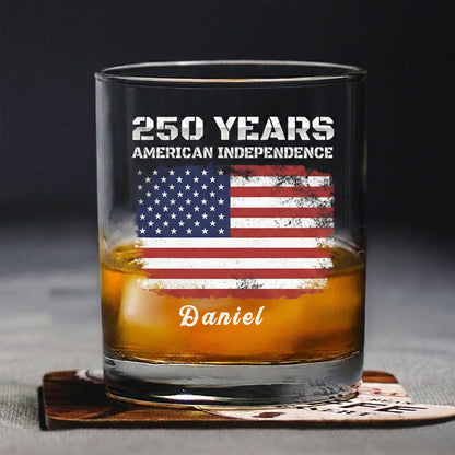 250 Years USA 250th Anniversary America Celebration Whiskey Glass