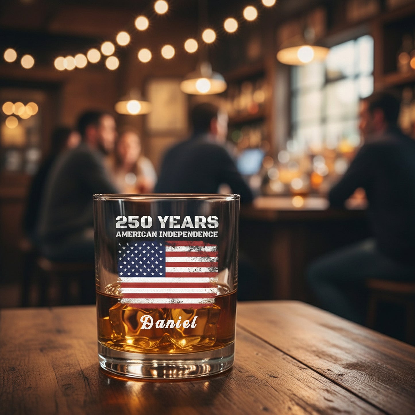 250 Years USA 250th Anniversary America Celebration Whiskey Glass