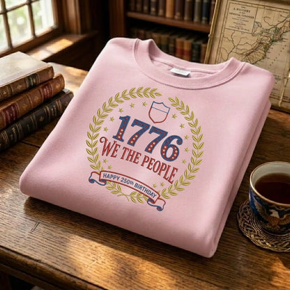 USA 250 Years Since 1776 Sweatshirt - Celebrate America Embroidered Crewneck