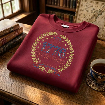 USA 250 Years Since 1776 Sweatshirt - Celebrate America Embroidered Crewneck