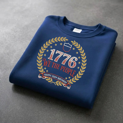 USA 250 Years Since 1776 Sweatshirt - Celebrate America Embroidered Crewneck