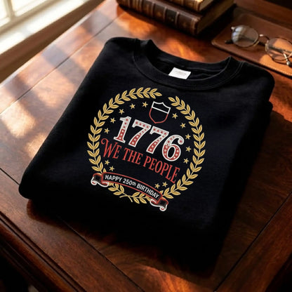 USA 250 Years Since 1776 Sweatshirt - Celebrate America Embroidered Crewneck