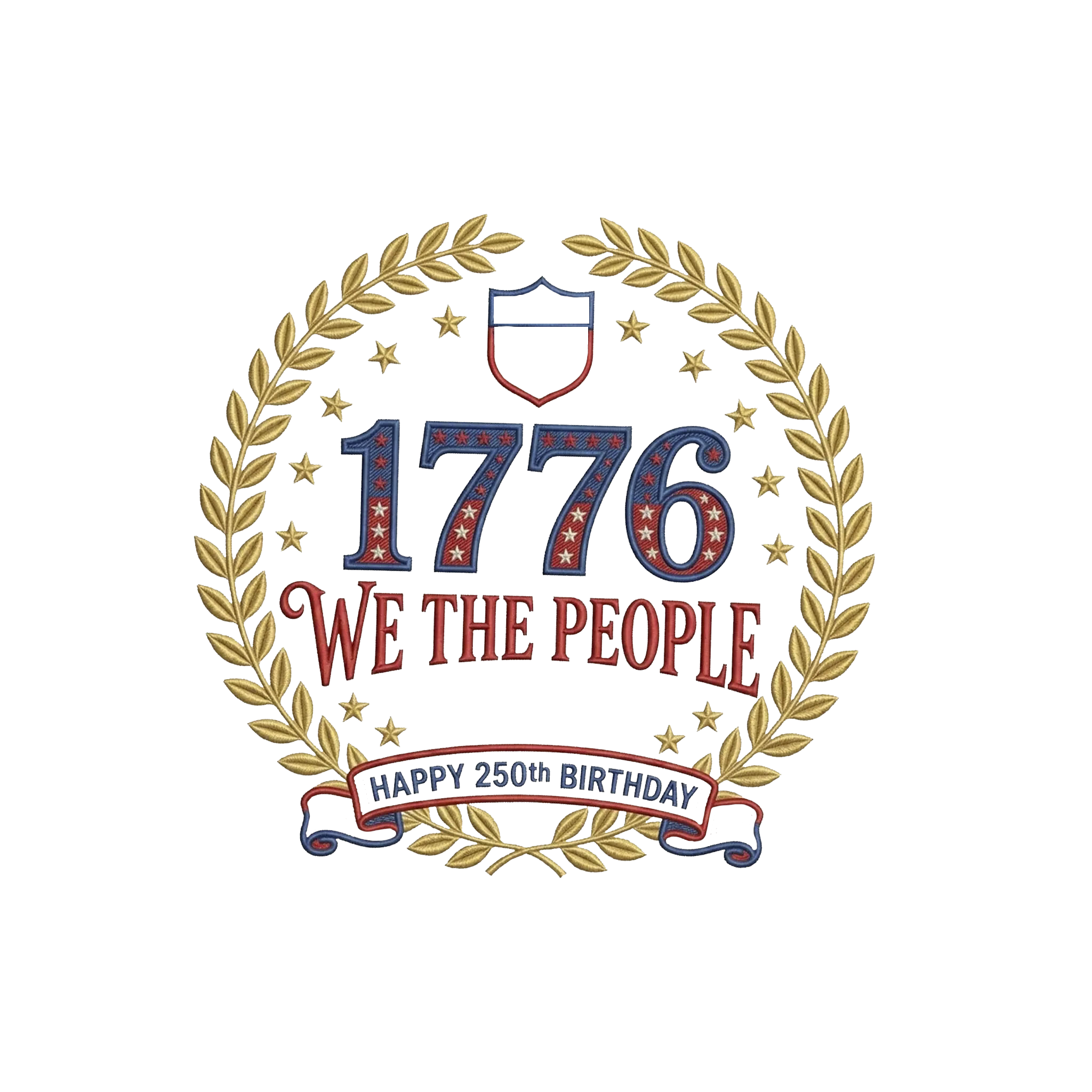USA 250 Years Since 1776 Sweatshirt - Celebrate America Embroidered Crewneck