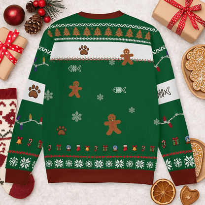 Meowy Catmas Sweater – Personalized 3D Cat Christmas Ugly Sweater
