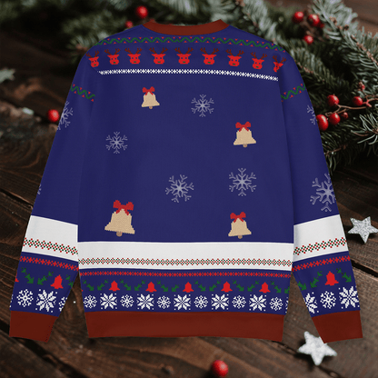 Personalized Couple Christmas Sweater – Custom Name Ugly Holiday Sweater