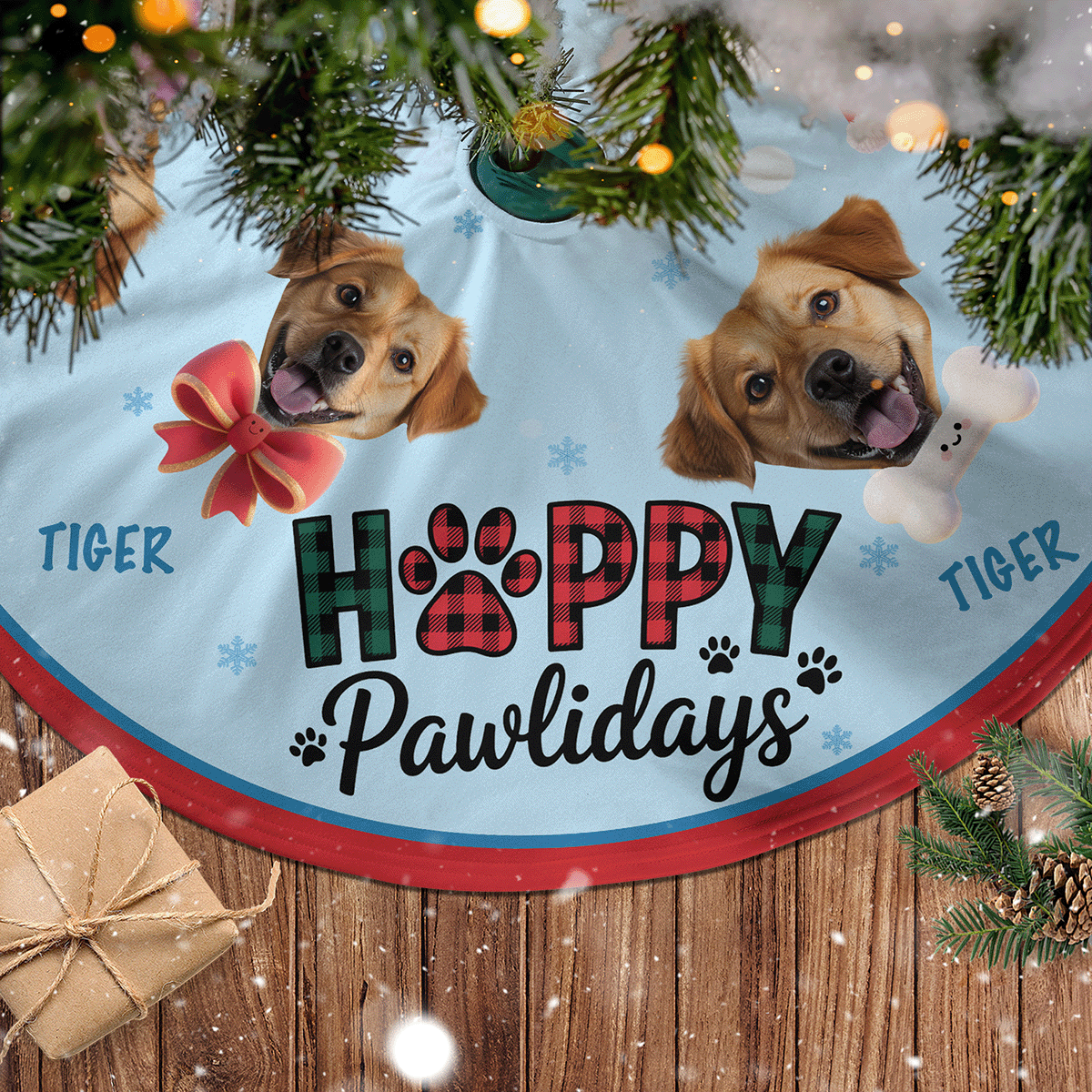 Personalized Pet Christmas Tree Skirt