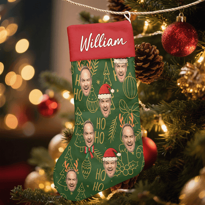Personalized Your Own Funny Face Christmas Stocking