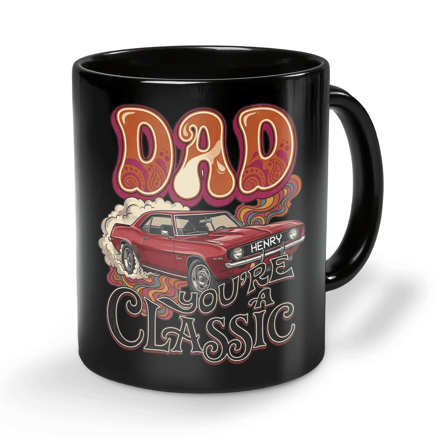 Personalized Dad Mug – “Dad You’re Classic” Custom Name Coffee Mug