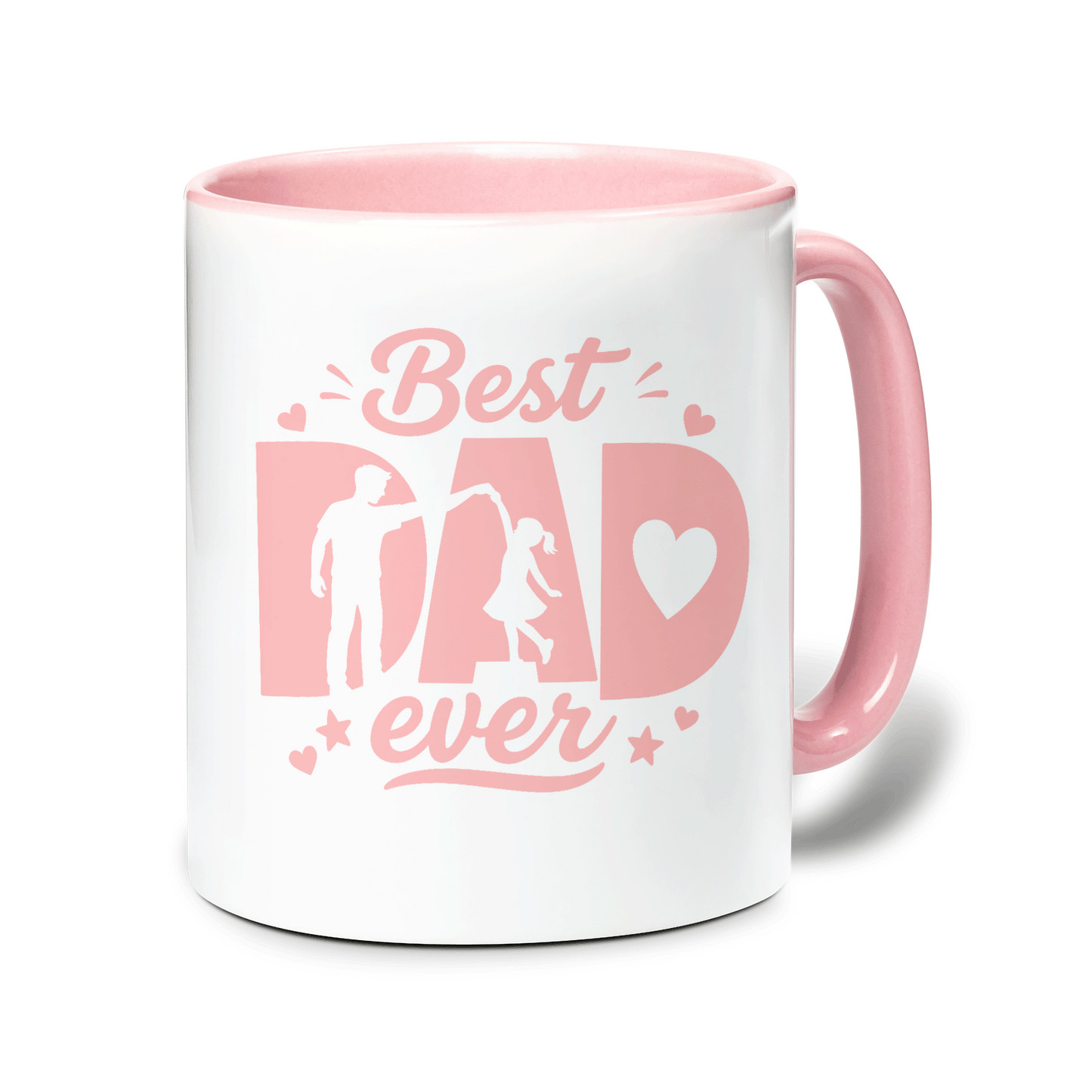 Personalized Best Dad Ever Accent Mug – Custom Name Coffee Mug for Dad