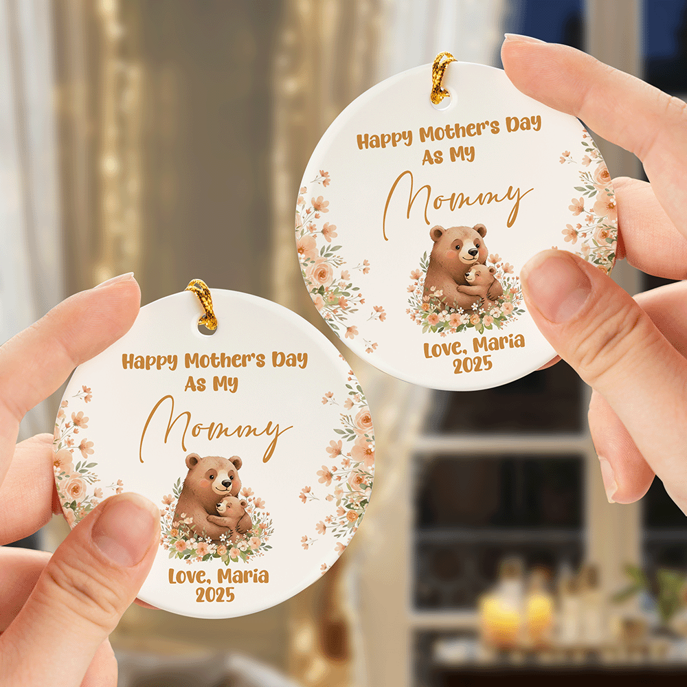Happy Mother’s Day – Meaningful Mother’s Day Gift for Mom and Grandma – Personalized Ceramic Ornament