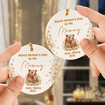 Happy Mother’s Day – Meaningful Mother’s Day Gift for Mom and Grandma – Personalized Ceramic Ornament