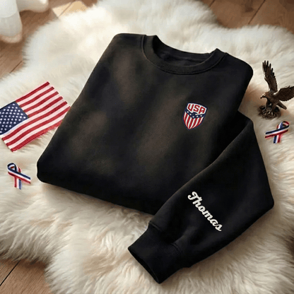 America 250th Anniversary Embroidered Sweatshirt — Patriotic Keepsake Gift for Family