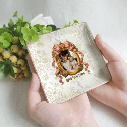 Custom Photo Memory - Personalized Jewelry Dish for Mom - Mother’s Day Gift for Mom - Custom Trinket Tray