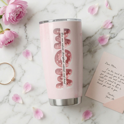 Personalized Mom Tumbler – Custom Photo Stainless Steel Cup for Mother