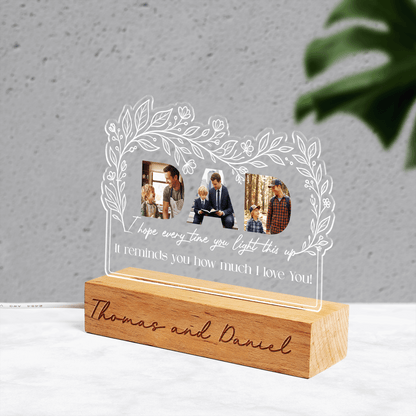 Personalized I Hope Every Time You Light This Up Photo Night Light – Custom Photo LED Acrylic Lamp