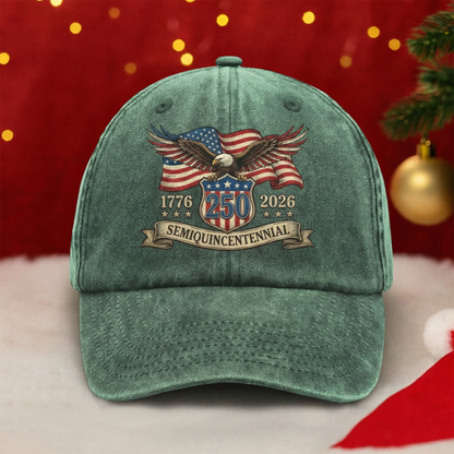 Proud Since 1776 – Independence Day & 250th Anniversary Gift for Americans – Personalized Washed Denim Baseball Cap