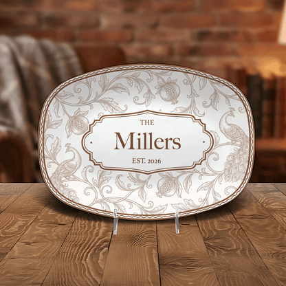 Personalized BBQ Decorative Plate – Custom Name & Year Keepsake for Dad