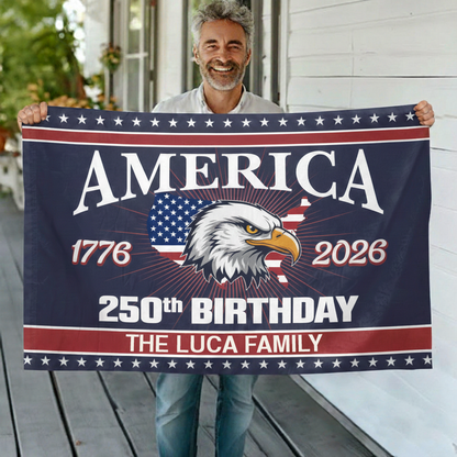America 250 Birthday 1776-2026 Double-Sided Flag