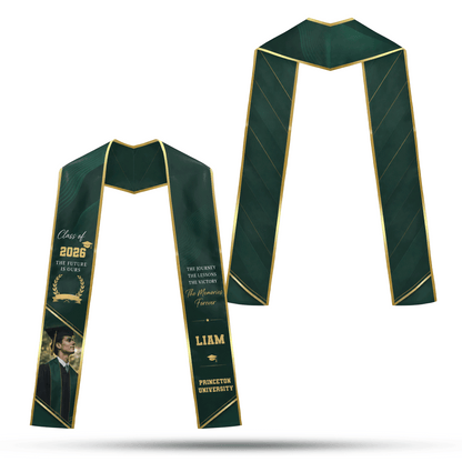 Personalized The Future Is Ours The Journey The Lessons The Victory The Memories Forever Graduation Stole – Custom Photo and Name