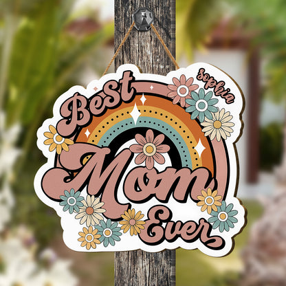 Personalized Layered Wood Block Sign – Custom Family Keepsake Decor for Mom