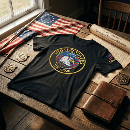 America 250th Anniversary T-Shirt - United States 1776-2026 Patriotic Pride Tee