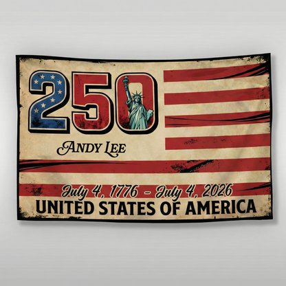 USA Semiquincentennial 1776-2026 Patriotic House Flag