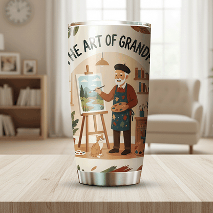 The Art of Grandpa 20oz Tumbler – Stainless Steel Travel Mug Gift for Grandpa