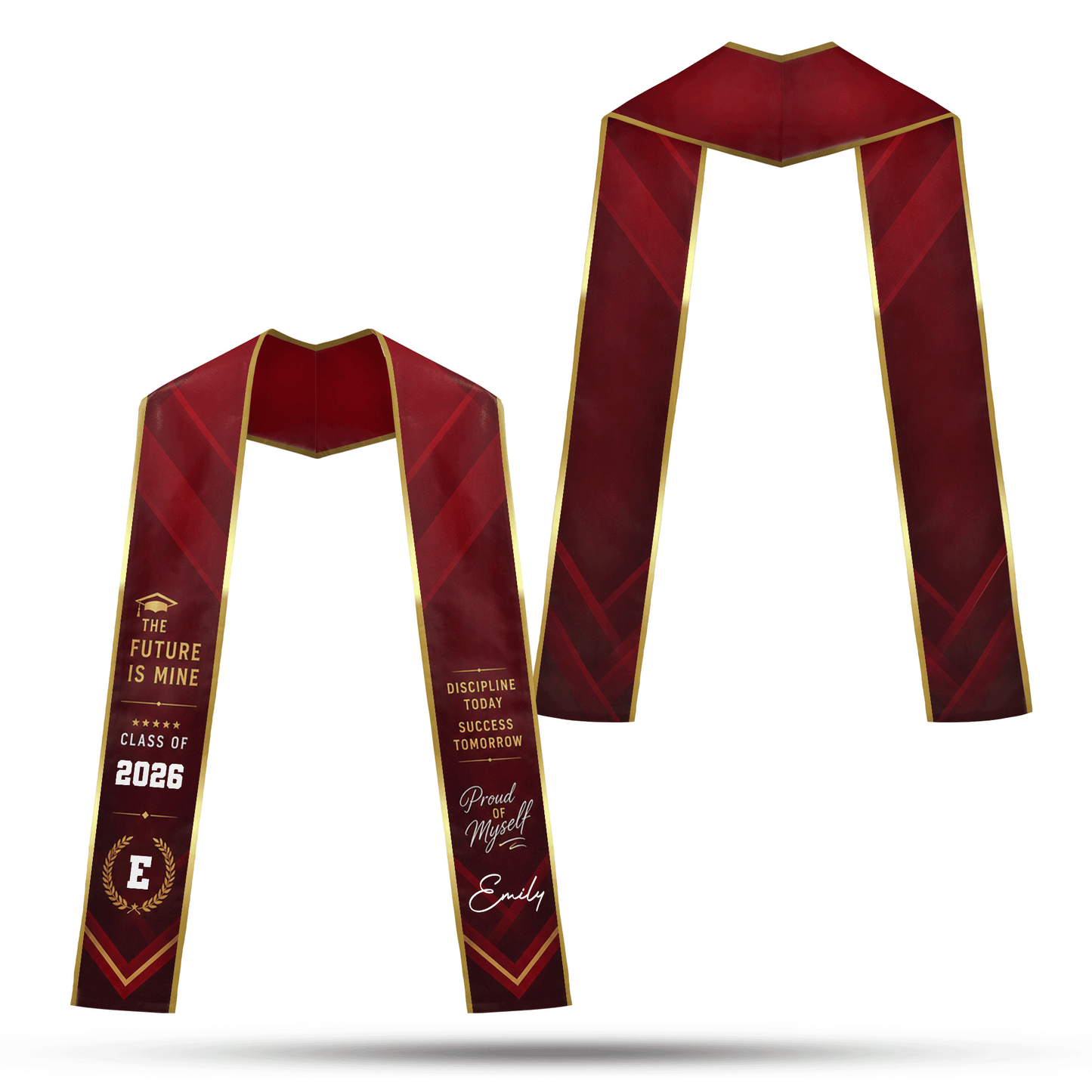 Personalized The Future Is Mine Proud of Myself Graduation Stole – Custom Photo and Name