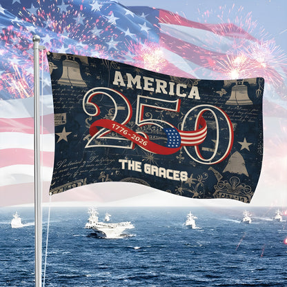 United States of America 1776 2026 House Flag 250 Years Patriotic Gift Decor